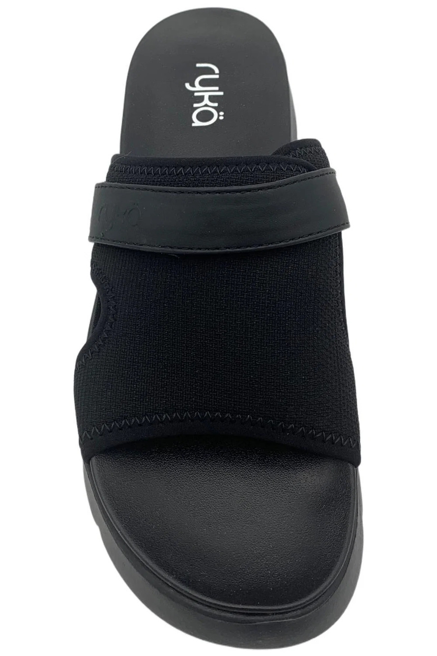 Ryka Women's Adjustable Sport Slide Sandals Black - Medium - Picture 2 of 3